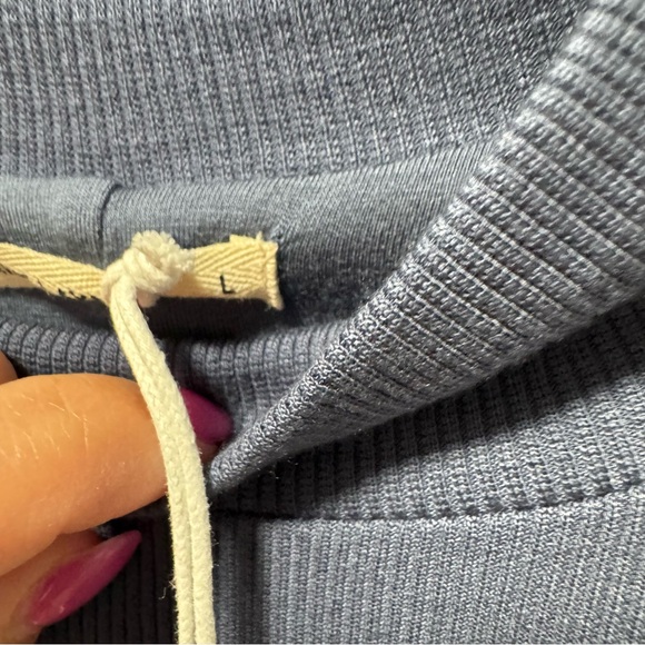 Marine Layer Lexi Mock Neck Rib Midi‎ Dress NWT size Large Vintage Indigo Blue - Picture 11 of 16